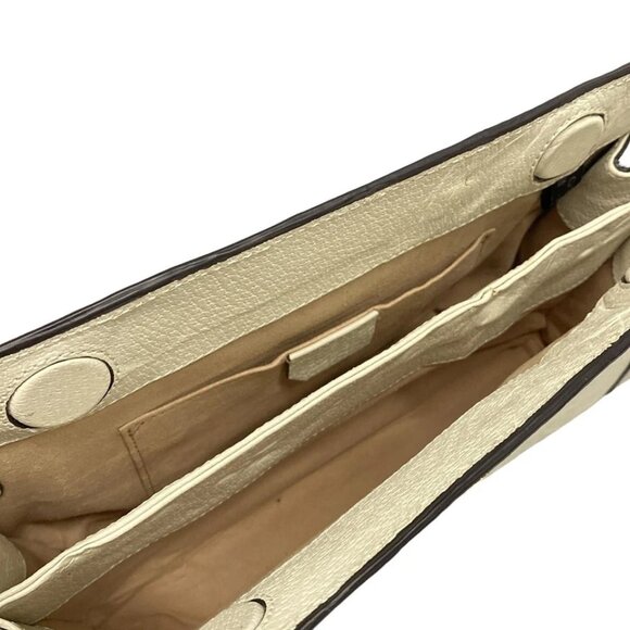 GUCCI Ophidia GG Small Shoulder Bag Cream Navy Red Leather -615-041125 - Picture 13 of 14